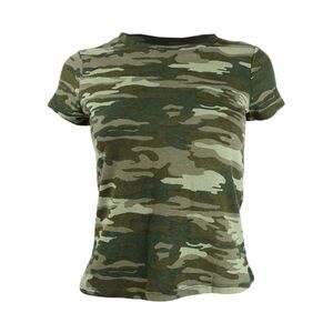 Common Stitch Womens Green Camoflauge Short Sleeve Top Size: XS